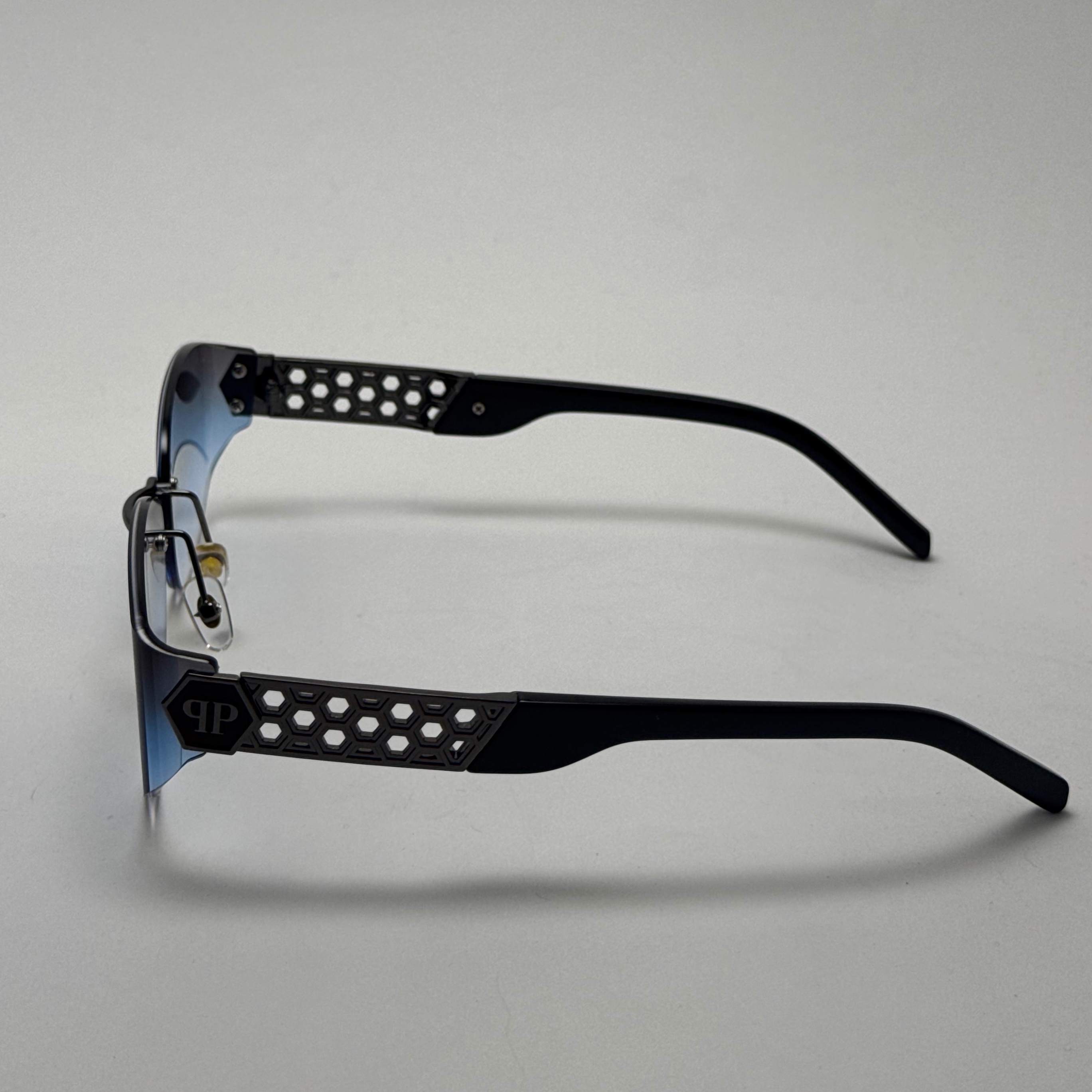 عینک آفتابی فیلیپ پلین Philip Plein مدل Luxury Shield فریم لس آبی - لنز UV400 (ارسال رایگان)