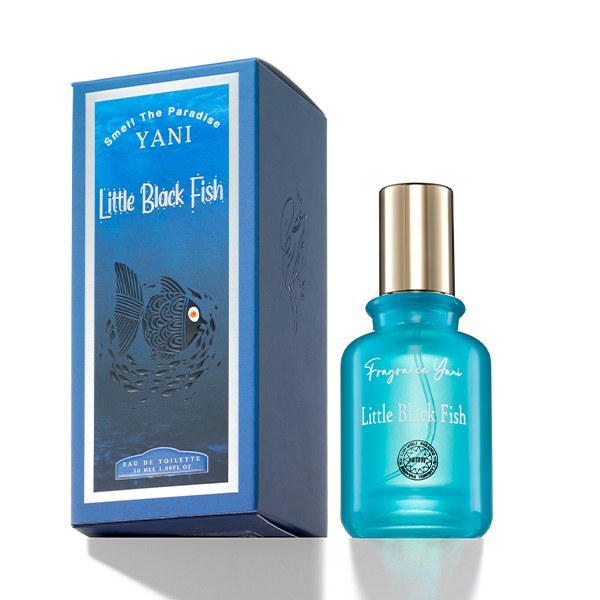 عطر پسرانه ماهی سیاه کوچولو با رایحه معتدل و مرکباتی حجم 50 میل از برند عطریانی