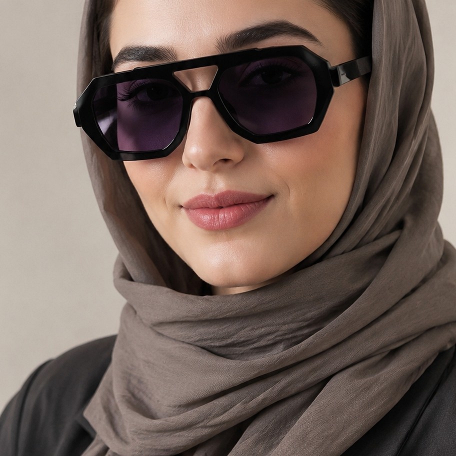 عینک مشکی دو پل