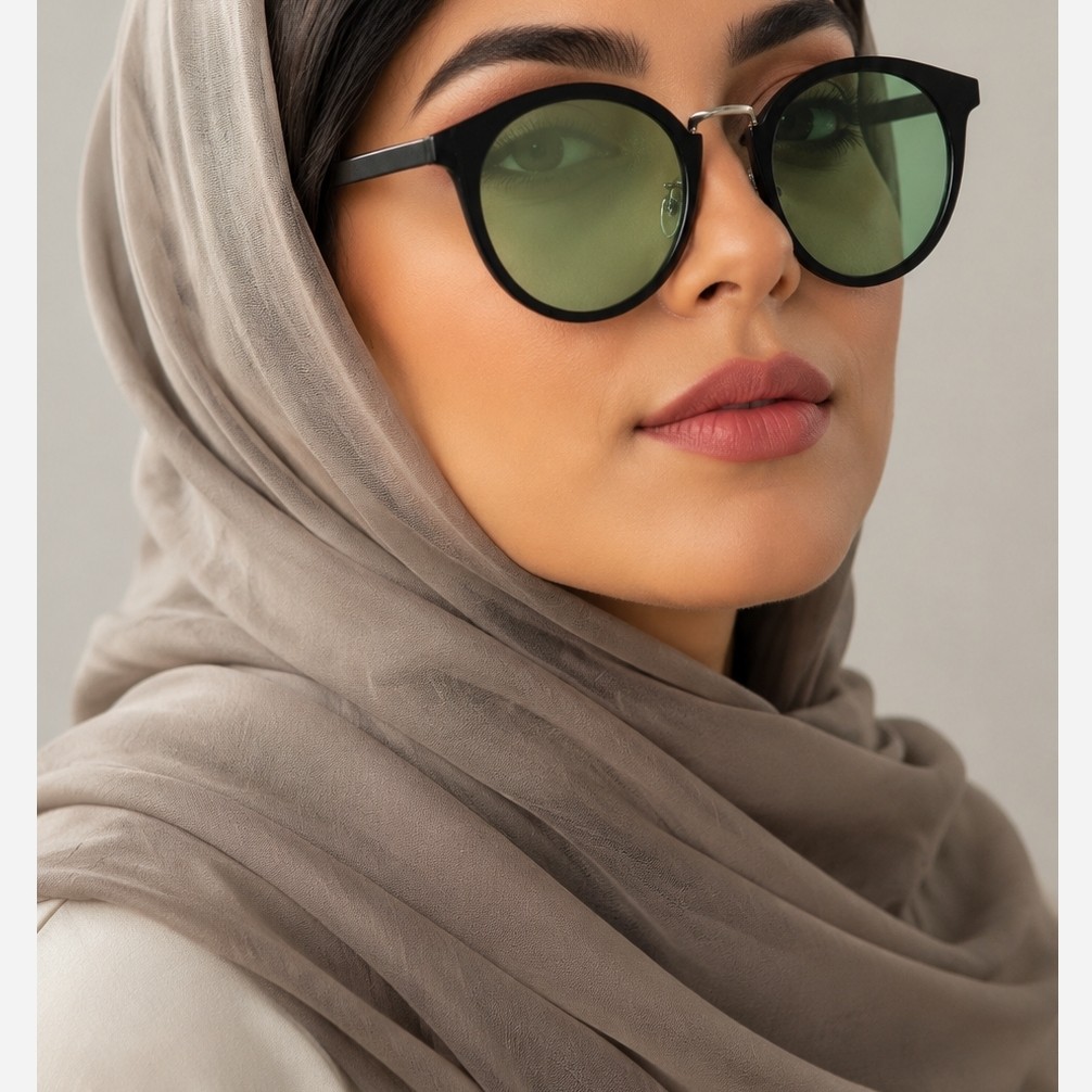 عینک سبز گرد
